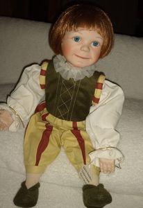Edwin M Knowles vintage porcelain little Christopher Columbus doll